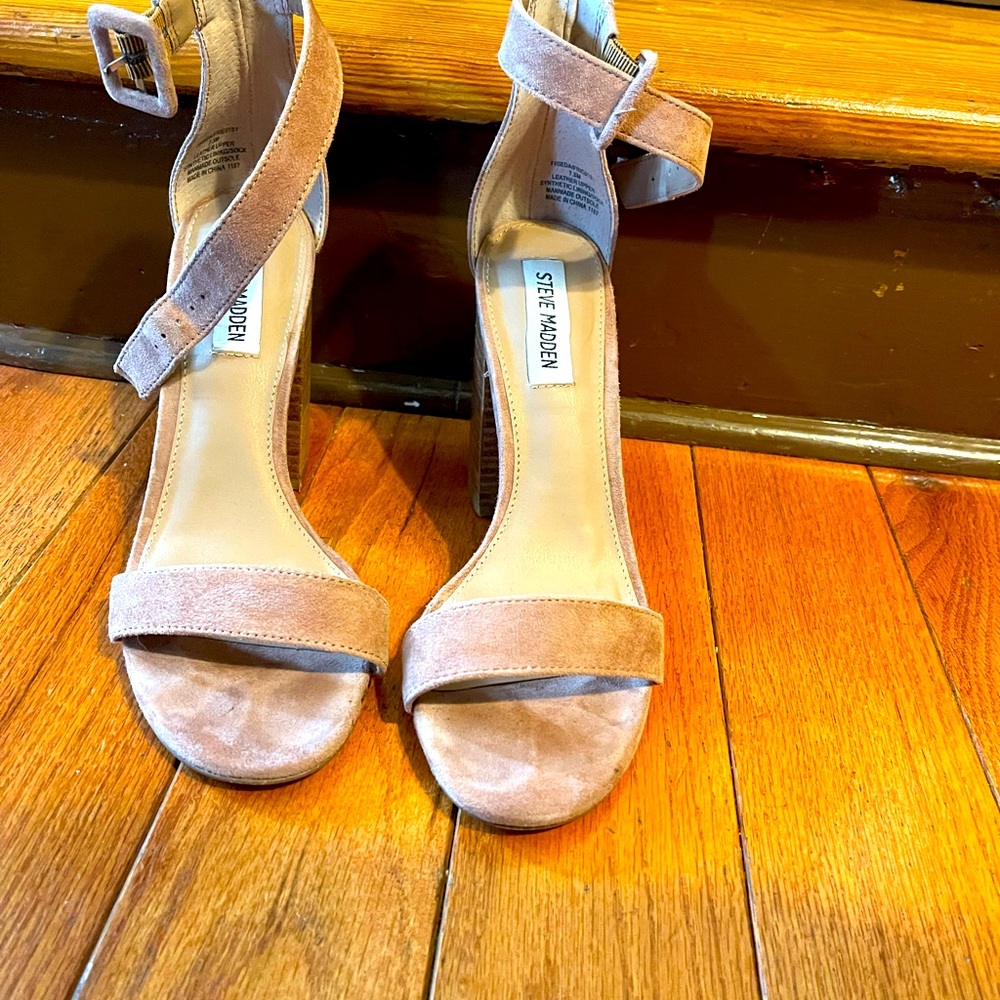 Steve Madden Blush Suede block heel sandals 7.5